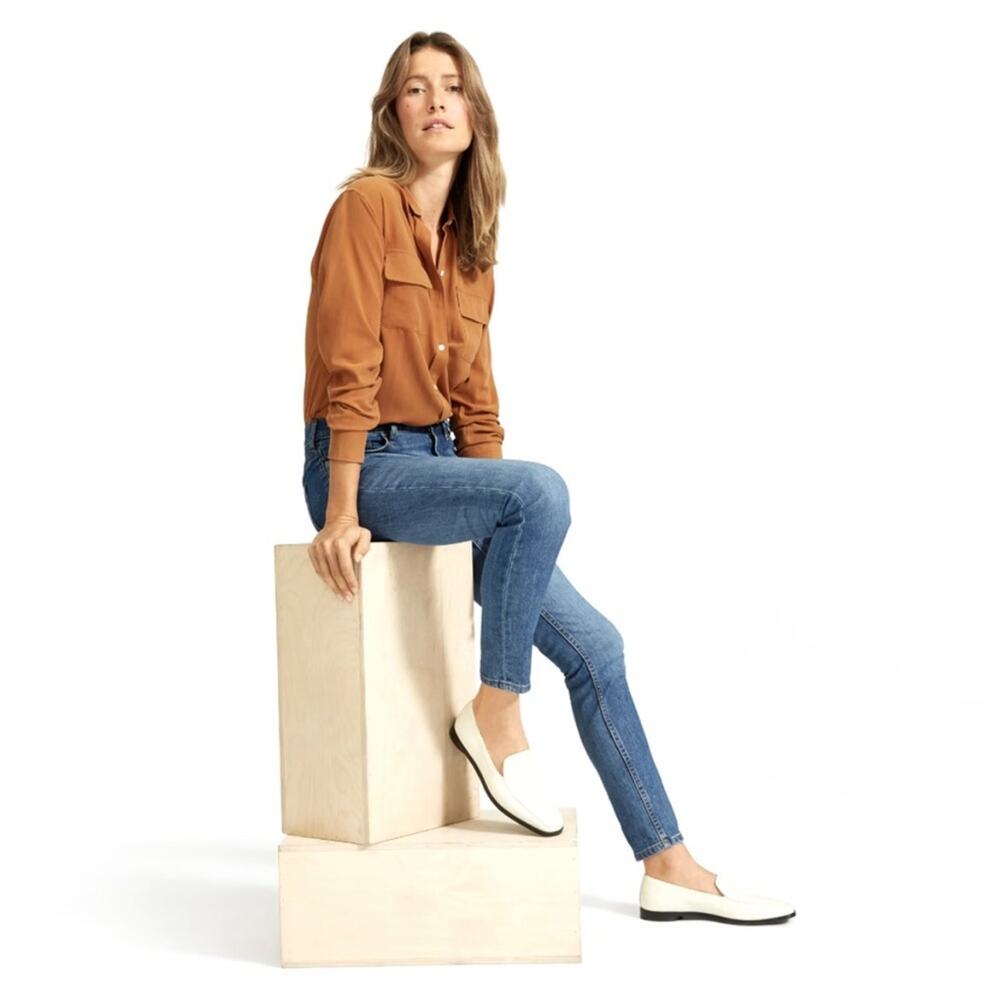 Everlane Medium Wash Skinny Jeans 25 Streetwear Minimalist Relaxed Comfy Casual